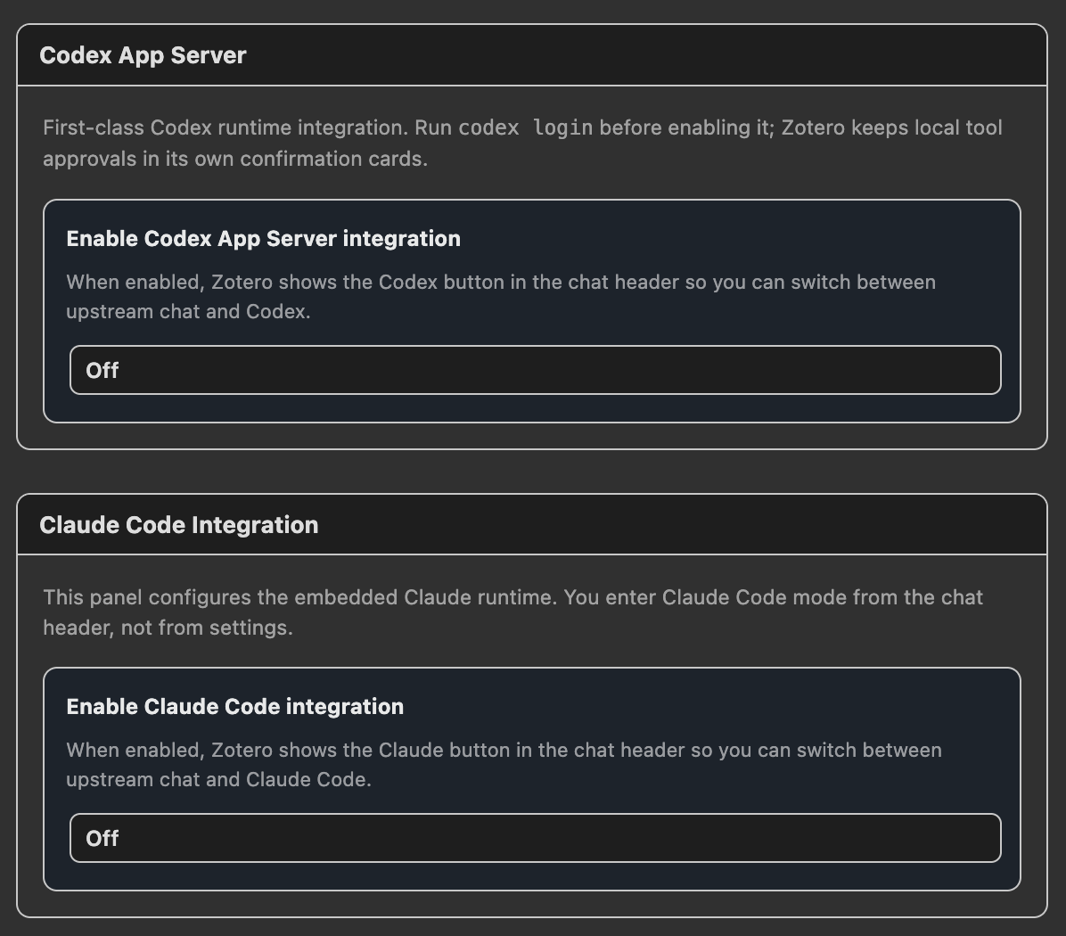 推荐的 Codex App Server 配置截图