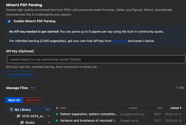 MinerU PDF 解析结果截图