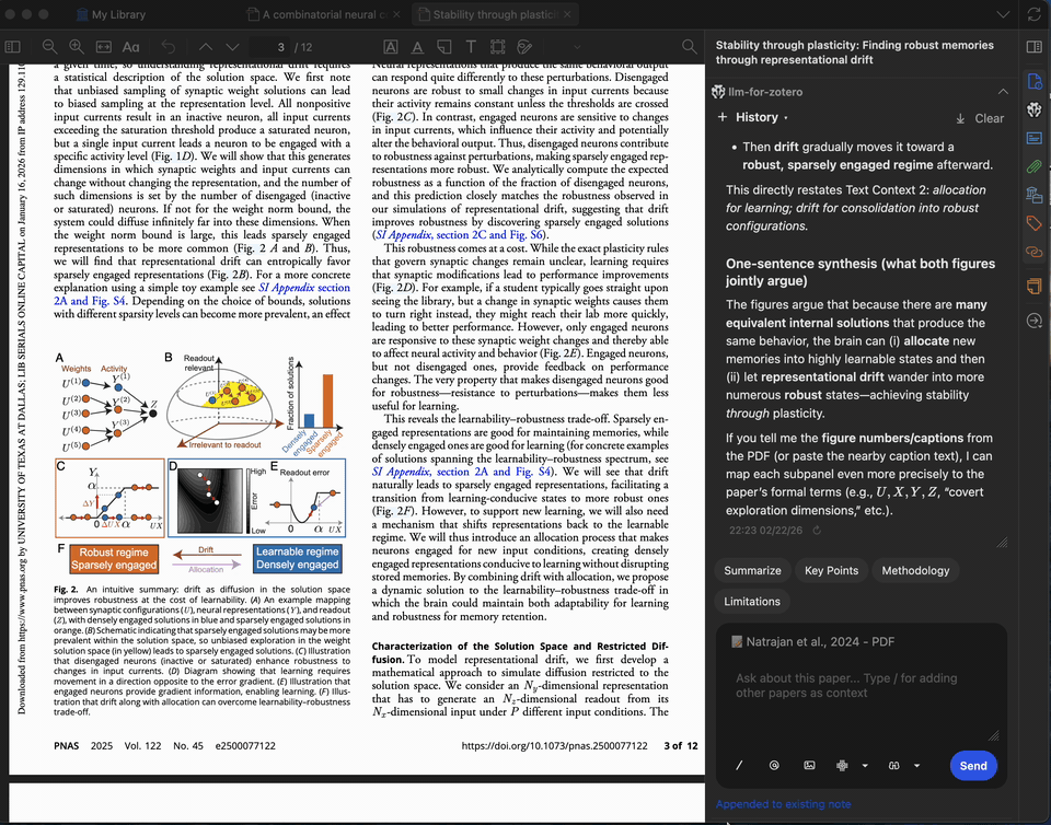 将对话导出到 Zotero 笔记
