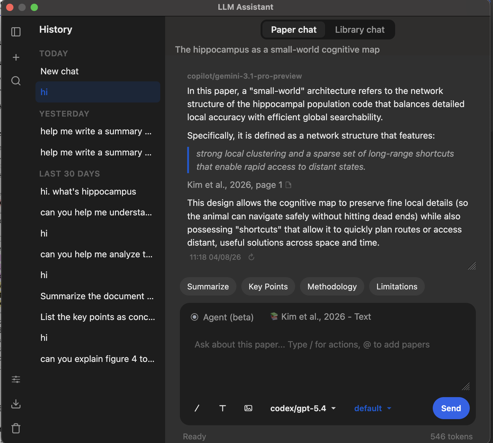 LLM Assistant standalone window