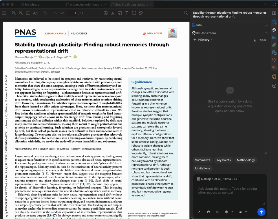 侧栏中即时生成论文摘要